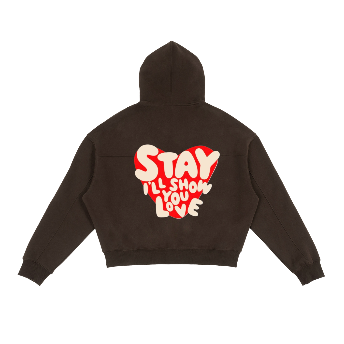 ‘STAY’ Cropped Zip Up
