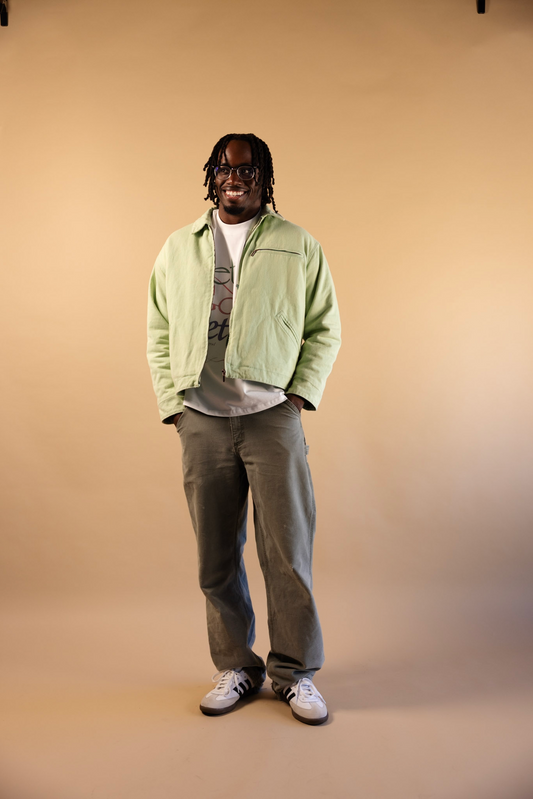 Cropped Cut Jacket (Matcha/Lime Green)