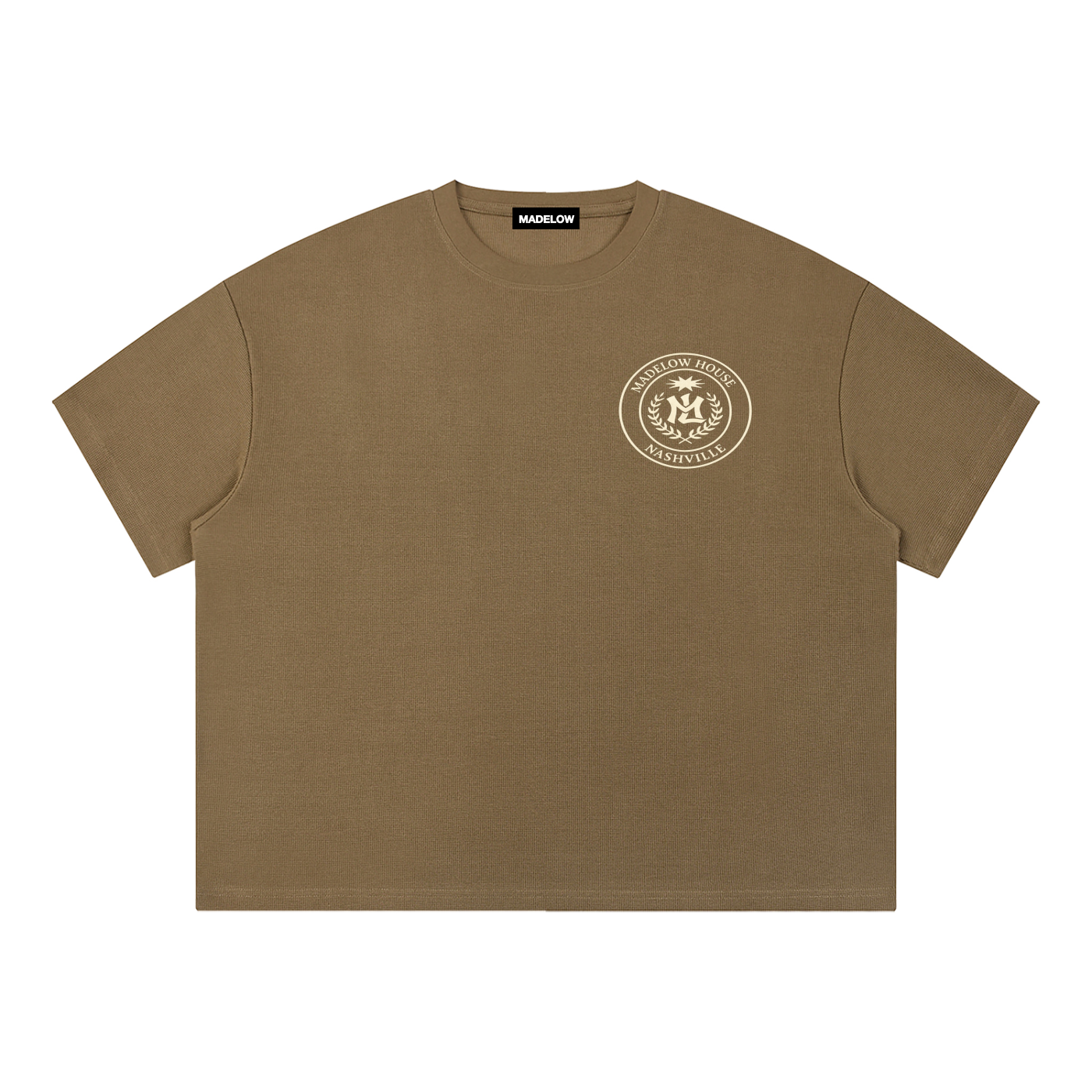 UNIVERSITY STYLE- Waffle Boxy Shirt