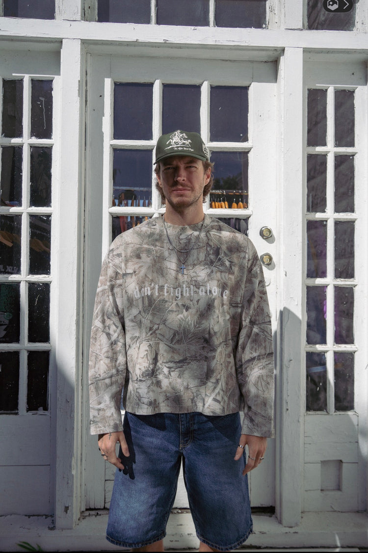 Don’t Fight Alone (Camo Waffle Long Sleeve)