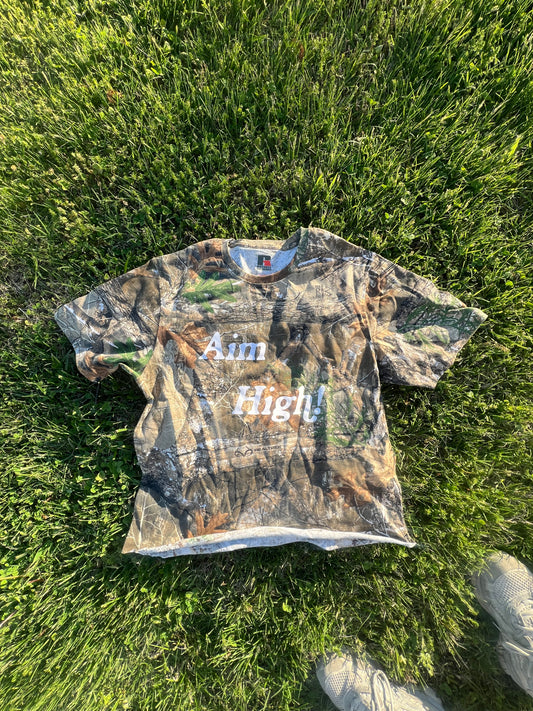 Aim High Camo Tee (Cropped Cut)