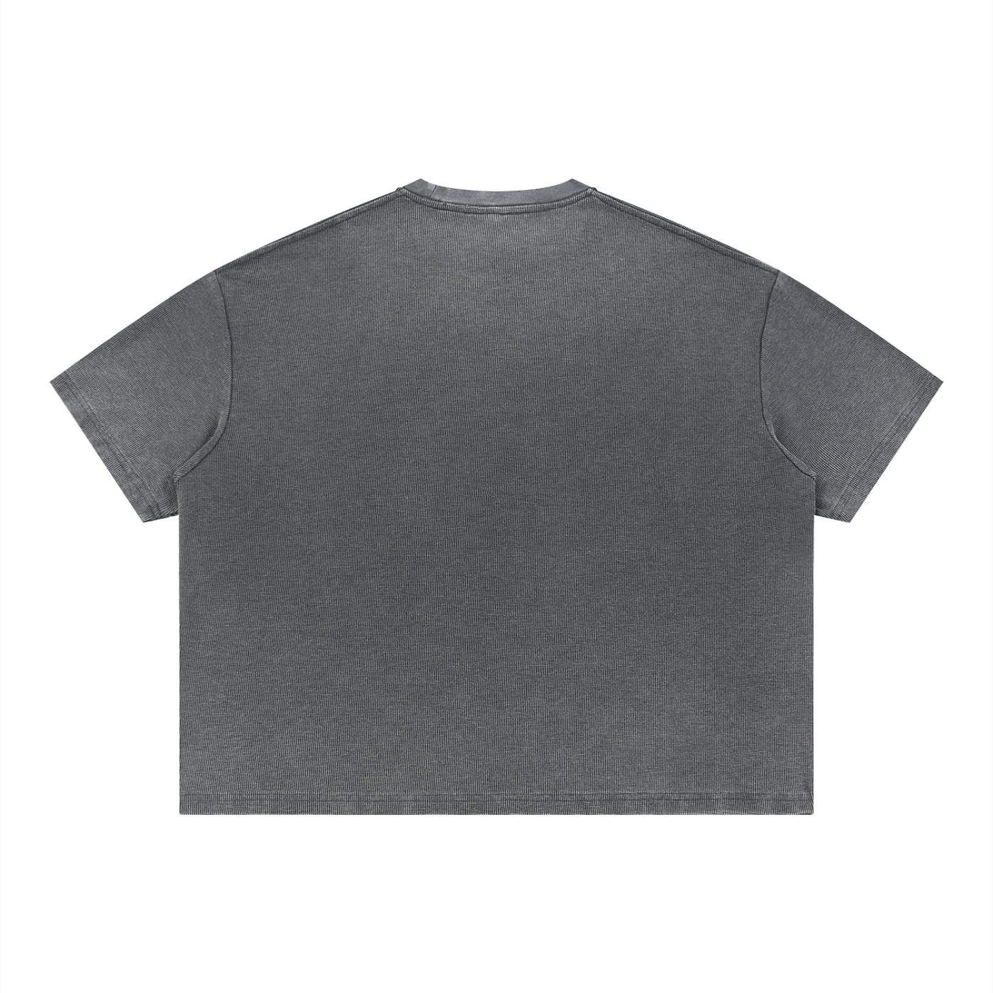 VICTORY- Wash Sunfade Boxy Waffle Shirt